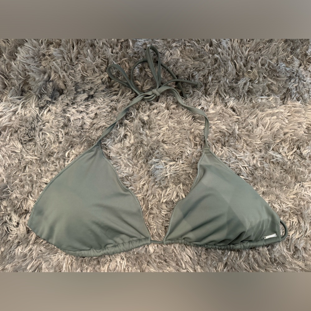 Green Aquarose Triangle Bikini Top NWOT